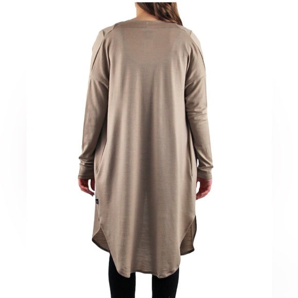 KILT New Zealand Merino Wool Gray Cardigan in petite - Picture 4 of 11